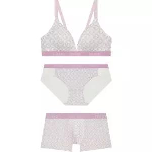 [게스언더웨어](신세계 사우스시티)배색 크로스 체크 노와이어 커플세트EWBR292CC