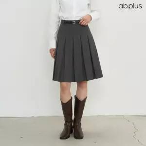 [ab.plus] 클래식 벨티드 플리츠 스커트 (LSA1MS35A)