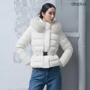 [ab.plus] 후드 벨티드 숏 패딩 (LSA1MU34A)