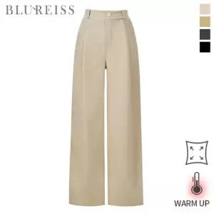 [블루레이스] 기모 뒤밴딩 핀턱 와이드 팬츠_B5W1PT7101