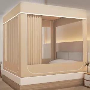 사각난방텐트 침대위텐트 슈퍼싱글 패브릭 사각 난방용 퀸