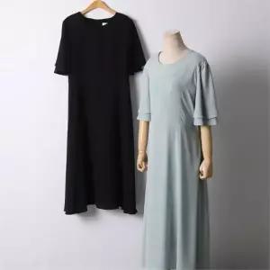 빅사이즈 206 겹소매반팔롱원피스 DBEI804