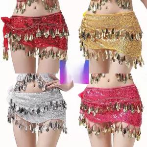 라인댄스복 반짝이 스팽글 벨리복 힙스카프 무대 밸리댄스