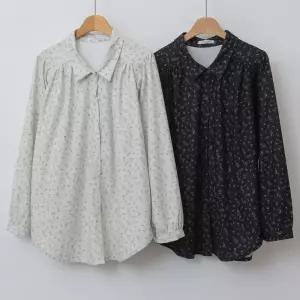 빅사이즈블라우스 V751L512 미니꽃빈티지블라우스 LY