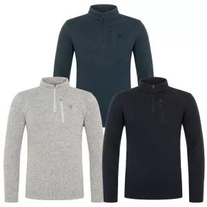 밀레 남성 1/4 집업 스웨터 등산복 겨울 긴팔티 기모 보온성 따뜻한 반집업 폴라 티셔츠