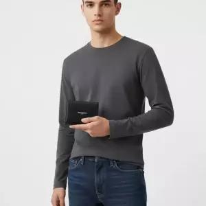 메종 마르지엘라 로고 클립 반지갑 - 블랙  SA2UI0014P8729H1145