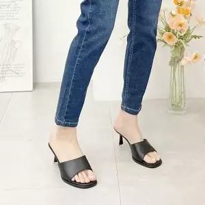 빅사이즈 하이힐 스틸레토 로퍼 샌들 슬리퍼 여성샌들 (WEF055F)