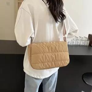 플립 카세트 패딩 크로스백 여성 가방 겨울 에코백 천 에코백 가방 여성 크로스백 천 겨울 패딩