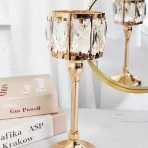 캔들홀더 촛대 골드 M 크리스탈 빈티지소품