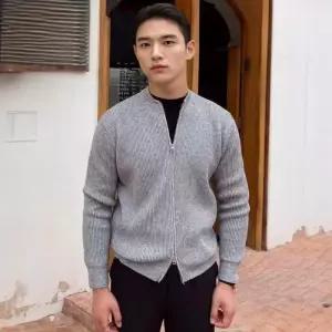 겨울 지퍼 집업가디건 정장 가을 오버핏 남자 가디건 골지 니트