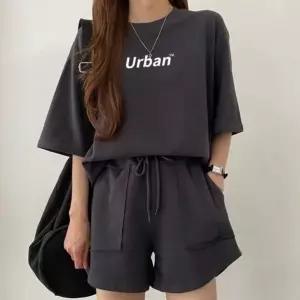 여성 트레이닝복 캐주얼 세트 여름 반팔 반바지 (WFILNHR)