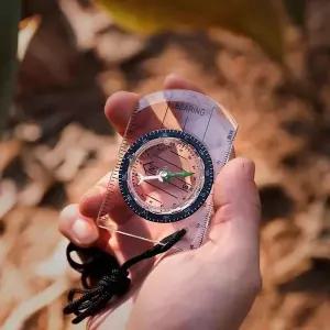 군인 나침반 캠핑 등산 투명 휴대용 소형 생존 (WFIPNTS)