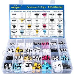 [미국배송] 현대 및 기아 바디 사이드 로커 패널 몰딩 클립 모음 펜더 휠 플레어 클립 외장 트림 그로멧 키트용 OOUTOO 280 PCS.