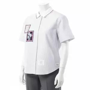 [톰브라운]THOM BROWNE 25 플라워 아플리케 옥스포드 스트라이프 셔츠 FLL195E E1253 415 823244