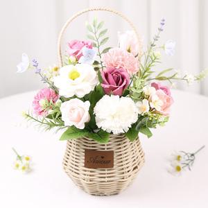 카네이션꽃바구니-비누꽃카네이션화분/어버이날선물