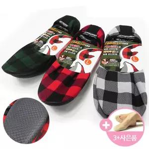 체크 쿠션마루 덧신실내화/에어쿠션덧신