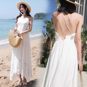 뷔스티에 롱 원피스 썸머 비치웨어 바캉스 WI007DR