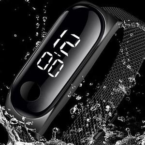 LED 스크린 남자 여자 스포츠 메탈 방수 손목시계