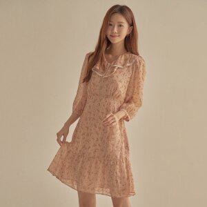 [로엠] 브랜드관/당일출고 플라워 빅카라 원피스 (2colors)_RMOWB23R11