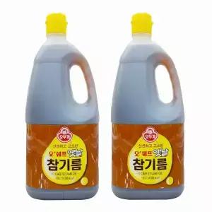 오뚜기 오쉐프 옛날참기름 1.8L 2개