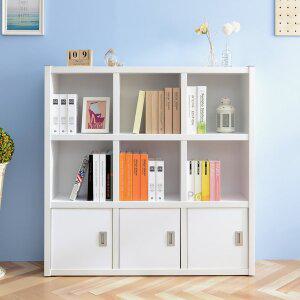 36T 1200 3단 낮은 전면 책장 수납장 책꽂이 도어형