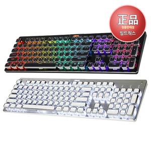 :앱코 K840 스퀘어 레트로 축교환 기계식 키보드 (블랙, 갈축)