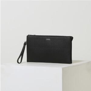 [닥스핸드백] [HOUSE CHECK] 블랙 체크패턴 소가죽 클러치백 DBBA2E306BK