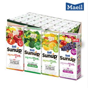 매일유업 썬업 과일야채샐러드 200ml 12팩/녹황/레드/그린/퍼플