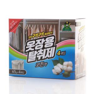 산도깨비 옷장용 탈취제 65g 4개입 - 코튼 /의류냄새제거/악취제거/방향제