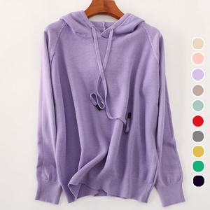 니트 후드티 연보라 아이보리 빨간색 민트 회색 핑크색 베이지 보라색 초록 겨자 후드니트 루즈핏