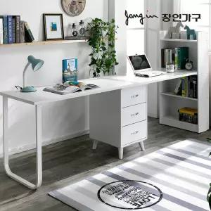 장인가구 그루 트윈 2400 코너형책상세트