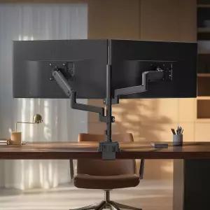 카멜마운트 듀얼 벽면밀착형 상하거치대 모니터암 CMA2V