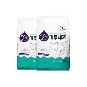 베베톡톡 알뜰 세탁세제 10kg 2개 가루세제 세제 찬물전용 일반드럼 대용량