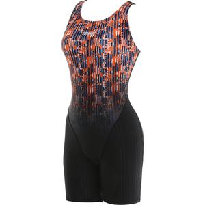 여자 실내 수영복 토네이도 3부 반신 아쿠아로빅 강습용 스윔웨어 줄리 레드