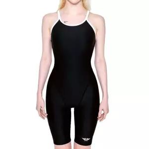 엑스블루 솔리드 클래식에스백 5부 반신 탄탄이 [릴리블랙] 여자 실내수영복 XBL-3035-03
