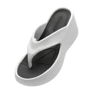 (최종정리) 발편한 쿠션 여성 인기 통굽 키높이 쪼리 슬리퍼 실내화 슬라이드 DM레니스