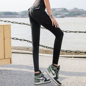 포켓 몸매보정 레깅스 카고 여성 힙업 셔링 요가복 하이웨스트 스포츠