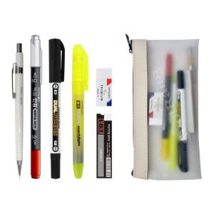 [무료각인] 모닝글로리 학생선물 필기구 샤프 샤프심 만점 파우치세트