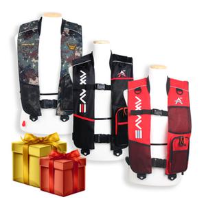 어웨이브 1포켓 바다 선상 부력 라이프자켓 자동팽창식 낚시 구명조끼