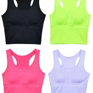 쿨론 요가 필라테스 컬러풀 노와이어 롱 스포츠 브라탑/브라/헬스복/상의/속옷/요가복/운동복/탑브라