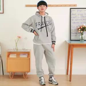 주니어클라쓰 프랑스후드기모상하복 주니어의류 초등학생옷 트레이닝복 세트 쥬니어복 남아 여아