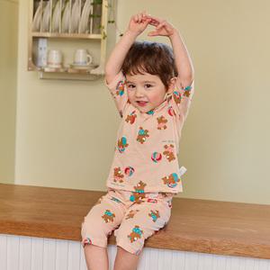 비치볼 칠부내의 무형광 국내원단 유아 아동 실내복 상하의세트 아기선물