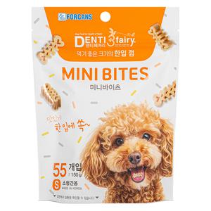 한입덴탈껌 미니바이츠 S 55개입 150g 포켄스 덴티페어리