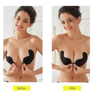 또옴 가슴골 끈없는 웨딩 비니키 속옷 실리콘 브라 촬영 누드브라