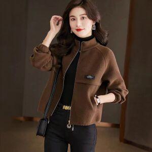 스타일아유 여성 봄 초봄 신상 스탠드 칼라 숏 자켓 캐주얼 집업 재킷 JP0510