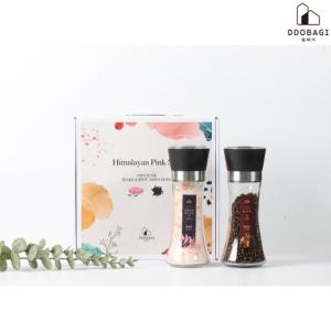 히말라야 핑크솔트 그라인더 선물세트 후추 결혼 돌잔치 답례품 명절선물 2종세트 또바기