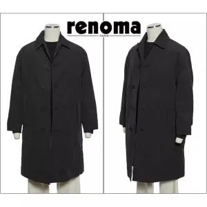 [롯데백화점]레노마 F/W가을/봄/초겨울까지 입는 트렌치코트 세미오버핏블랙컬러  EK3653