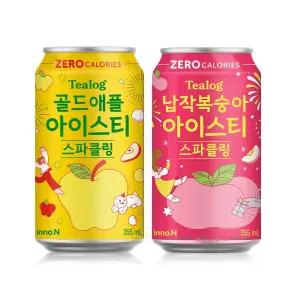 티로그 제로 아이스티 355ml 납작복숭아 12캔 + 골드애플 12캔