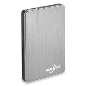 [미국배송] NRICO 500GB 휴대용 외장 하드 드라이브 USB 3.0 HDD 2.5인치 스토리지 PC MAC 데스크탑 PS4(500GB 회색) 지원