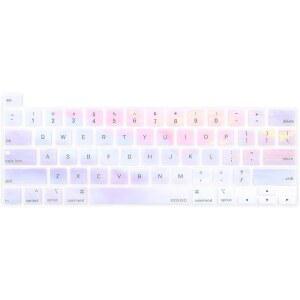 [미국배송] MOSISO 키보드 커버 실리콘 스킨 맥북 프로 13인치 M2 2023 2022 2021 2020 M1 A2338 A2289 A2251 및 16인치 A214 터치 ID 컬러 클라우드 호환